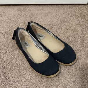 UGG Women's Black Loafers with Tan Sole